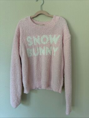 Pink Republic Light Pink 'SNOW BUNNY' Plush Sweater